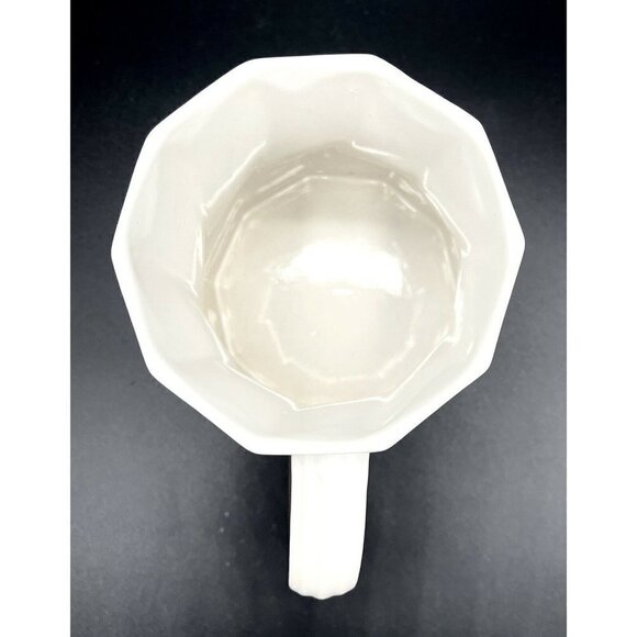 La Rochelle Brown Metallic Geometric Twist Mug Coffee Tea Cup White 24oz Bronze - Picture 6 of 7